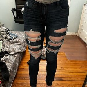 American Eagle ripped skinny jeans